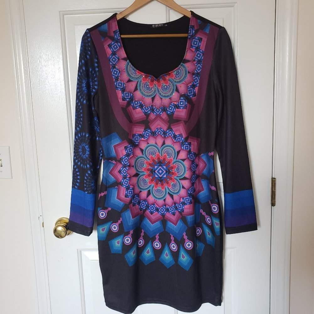 101 IDEES Dress Long Sleeved L/XL - Picture 1 of 6